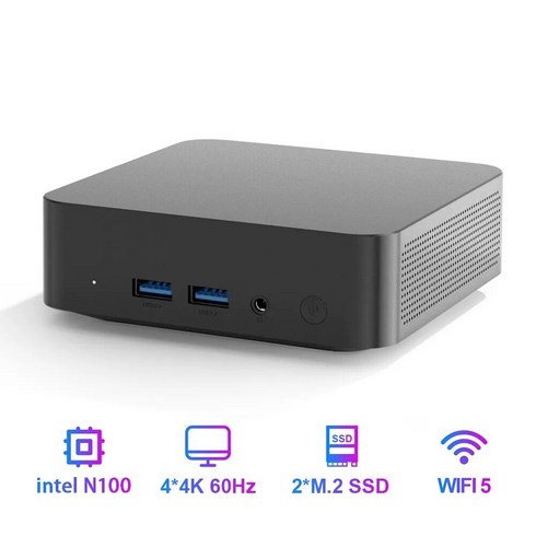Chatreey T9 미니PC 인텔 N100 윈도우11 듀얼SSD C타입 포트, 256GB SSD, 16G, EU