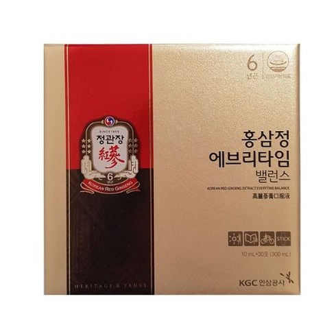[정관장]홍삼정 에브리타임 밸런스 30포/4+1박스 총5박스, 5박스, 상세정보참조, 300ml