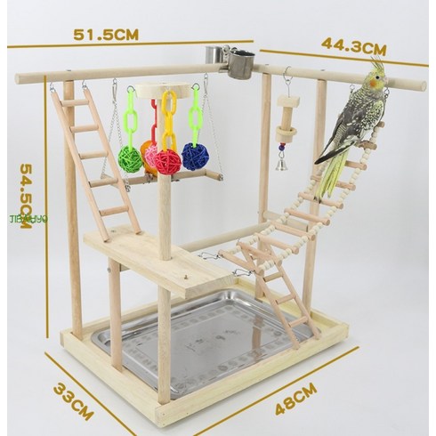 앵무새 놀이터 장난감 횟대 그네 사다리 피더 둥지 대형 새놀이터 A 1개