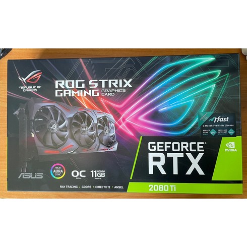 그래픽카드 지포스 컴퓨터 KKKK AsusSS ROGG Strix GeForceEe RTX 2080 Ti OC 에디션 11GB GDDR6 그래픽 카드 DD