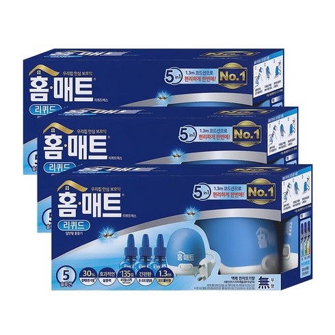홈매트 리퀴드 코드형 훈증기 살충제 + 리필 29ml x 3p, 3세트