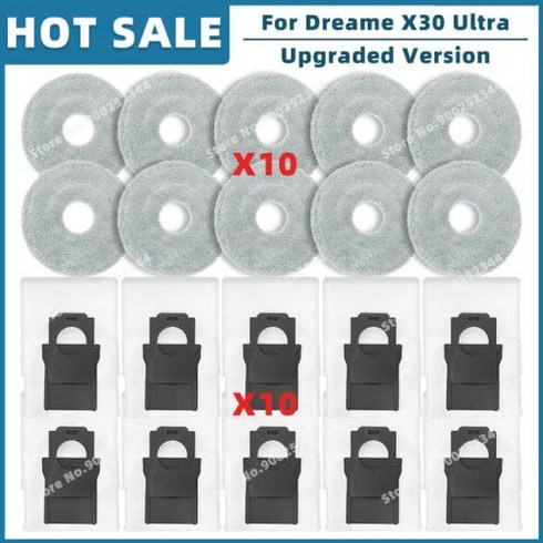 호환 Dreame L10s Pro Ultra Heat X30 Ultra X30 Pro 교체 부품 액세서리 메인 사이드 브러시 필터 걸레 먼지 봉투, 14) Set N, 04 Set N