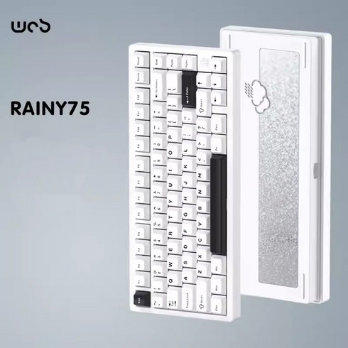 WOB RAINY75 레이니75 CNC 풀알루미늄 가스켓구조 RGB 블루투스 기계식키보드, 7000mah상옵, 화이트