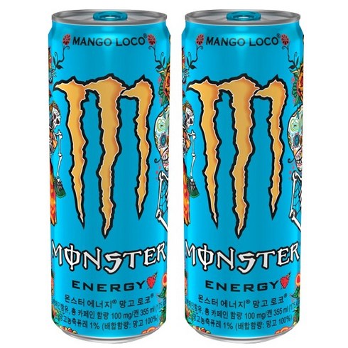 2023년 가성비 최고 monster - 몬스터 에너지 망고로코캔 일반용 355ml x (23+1)캔, 24개