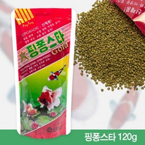 핑퐁 스타골드 금붕어 비단잉어 고급사료, 120g, 3개입