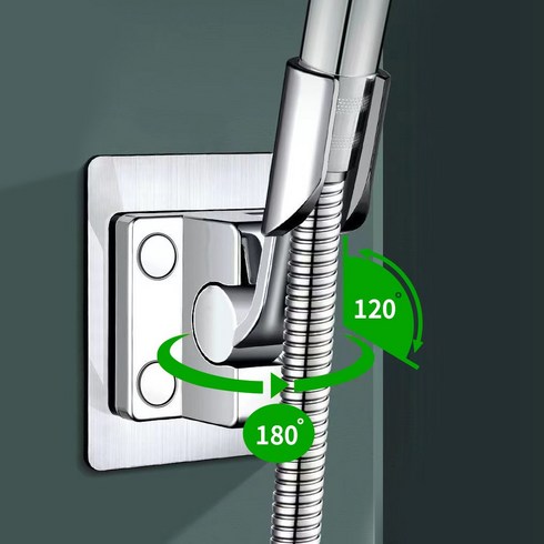 미스터착 각도조절 접착식 샤워기 거치대, 1개
