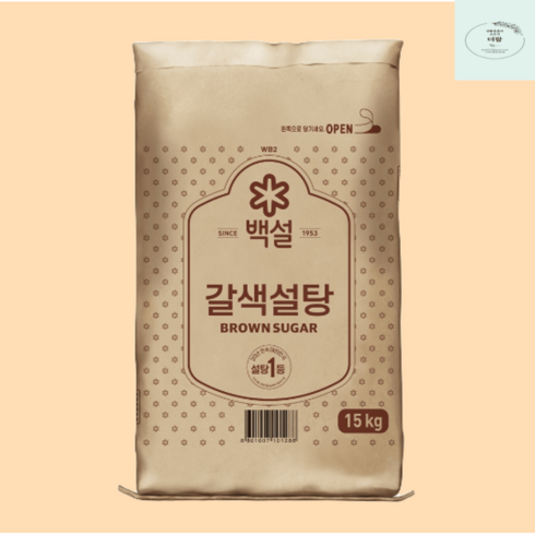 고유 - 백설 갈색설탕 15KG 사탕수수 고유의 풍미, 백설 갈색설탕 15KG 1개, 1개