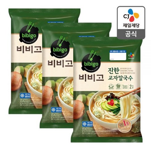 비비고 진한교자칼국수 630GX3개, 시원바지락칼국수642gX3개, 630g, 3개