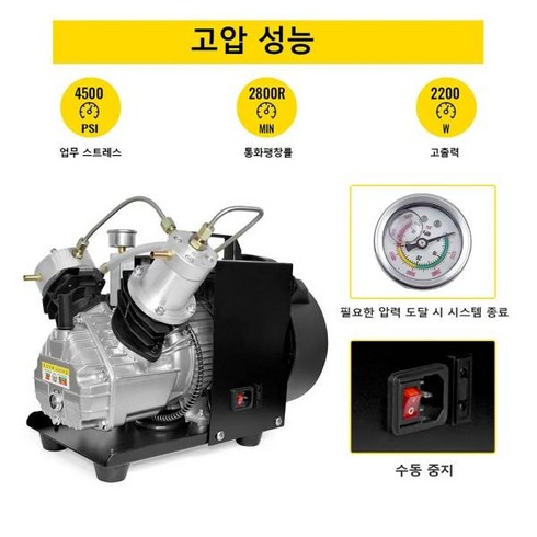 TUXING TXEDM041 4500Psi 300Bar PCP 공기 압축기 페인트볼 스쿠버 6.8L 용 다이빙 미니 고압, 01 CHINA_02 110V