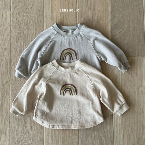 24봄 베베홀릭KC 무지개티 #S(3M~6M)~L(12M~18M)# 베베 투맘즈 아동복