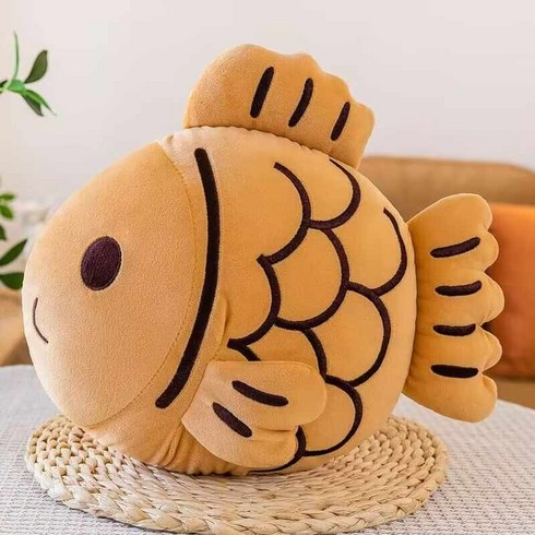 얼빠진 도미 솜털구이 귀여운 물고기 솜털 기계 쿠션, 도미구이 35cm, 도미구이 쿠션 시리즈