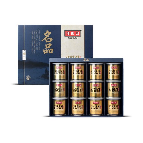 대천김 곱창김 명품 캔김 선물세트, 30g, 12개