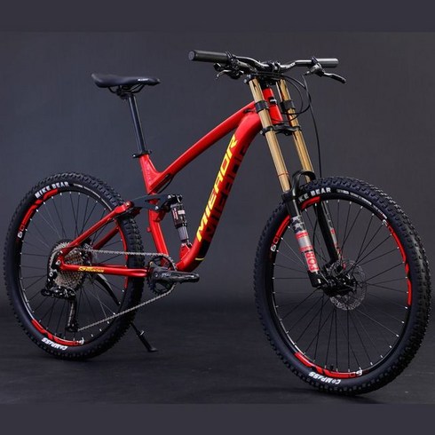 싸이클자전거 로드바이크 성인용 소프트 테일 산악 자전거 11 단 더블 댐핑 다운힐 DH 알루미늄 합금 MTB 유압 브레이크 26 27.5 인치, 7.2 - 27.5x17 inch - RX11pro K