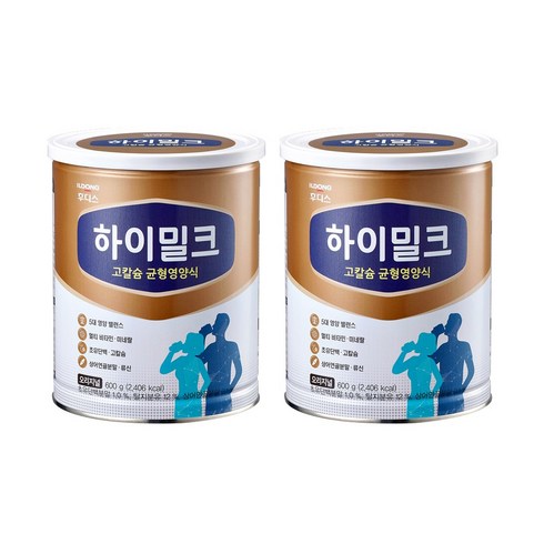일동후디스 성인분유 하이밀크 헬씨 밀크 포뮬라 600g -1 캔, 2개