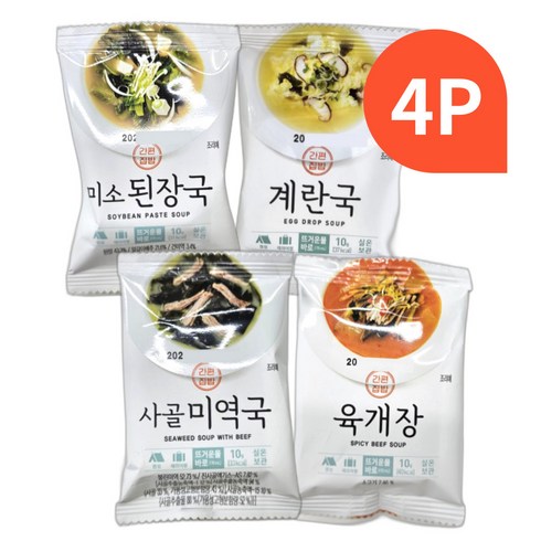 잇존 - 초간단 간편국 동결건조 블럭 국 4P, 1개, 40g