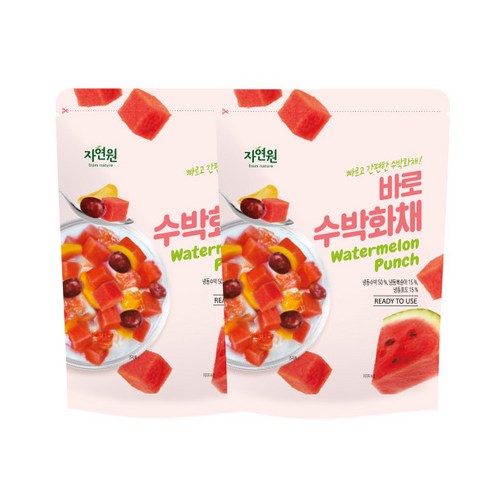 수박화채 - [자연원] 바로수박화채 500g x 2팩, 2개