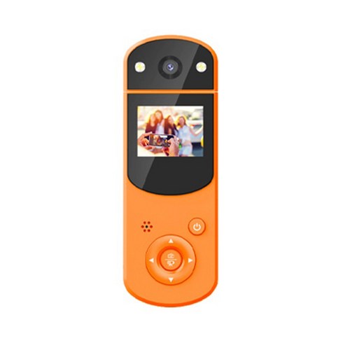 D2용 핸드헬드 미니 DV 카메라 다기능 디지털 스포츠 바디 카메라 MP3 플레이어 자동차 비디오 레코더 1080P 야간 촬영, 주황색