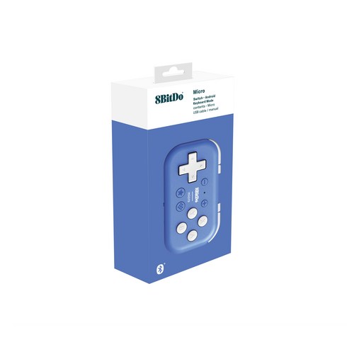 8bitdo - [국내정발] 8BitDo Micro Bluetooth Gamepad 마이크로 컨트롤러 일러스트 단축키, 블루