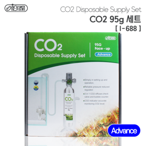 샘아쿠아 이스타 미니 고압 Co2 set 어드벤스 95g(I-688), 1개