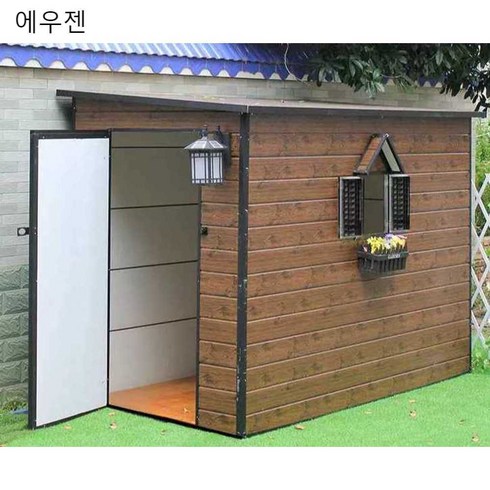 에우젠 이동식목조주택 캠핑 야외 컨테이너 하우스, 120x100x226cm 세모지붕