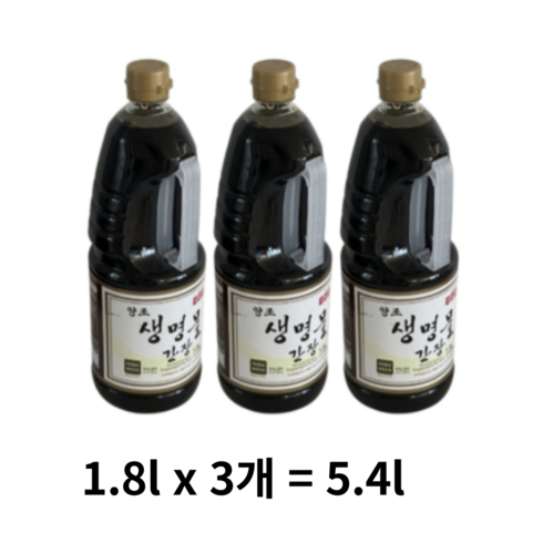 신앙촌 양조 생명물 간장, 5.4L, 1개