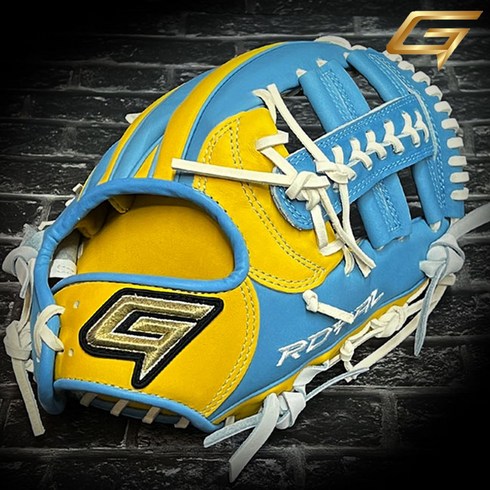 골드 내야글러브 야구 내야수글러브 로얄 PRO-JH 옐로우/스카이블루 11.75인치