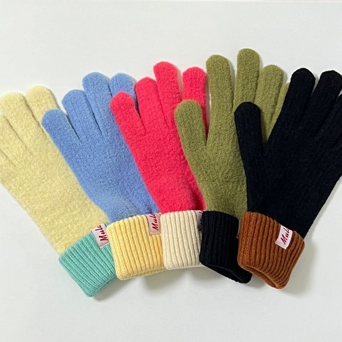 투톤 컬러 겨울 장갑