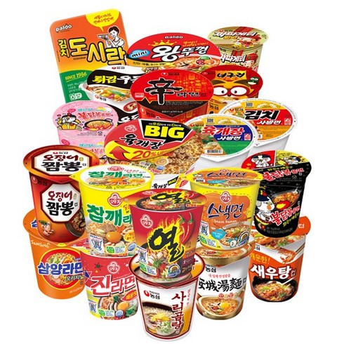 라면왕 인기라면 20입 소컵라면세트, 1세트