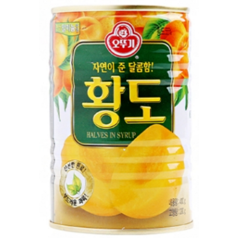 오뚜기 황도 통조림 반절, 400g, 4개