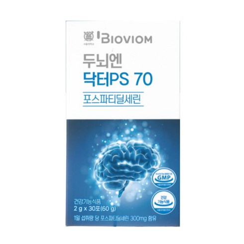 두뇌엔 닥터 PS 70  - 위바이옴 두뇌엔 닥터PS 70 2g 30포 x 2박스, 60g, 60개