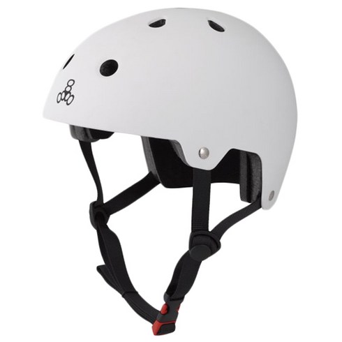 트리플에잇헬멧 - TRIPLE8 트리플에잇 스케이트보드/자전거/인라인 헬멧 Dual Certified Brainsaver Helmet White Rubber 듀얼인증 브레인세이버 화이트 러버