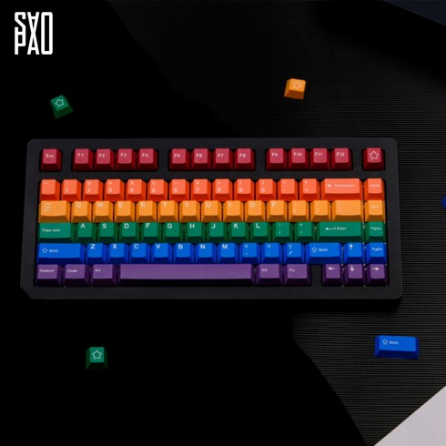 사오파오 PRIDE 키캡 체리 PBT 5면 염료승화 (129키)