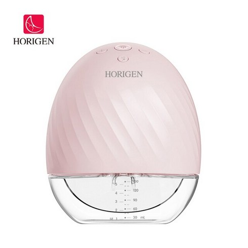 휴대용유축기 Horrigen 웨어러블 유축기 휴대용 핸즈프리 전기 실리콘 플랜지 150ml 수유 용 우유 병, [02] Pink Breast Pump, 1개
