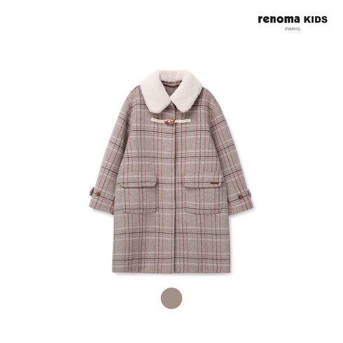 [레노마키즈] 23년 F/W 선할인 판매!! # 빠른 배송 # 정성이 가득한 프리미엄 유니 코트 추석 선물!! 신박한 핸드메이드 체크 롱 코트 R2341C014