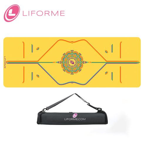 라이폼 천연 고무 요가 매트 Liforme Yoga mat - 9 가지 색상, Black Grey블랙그레이