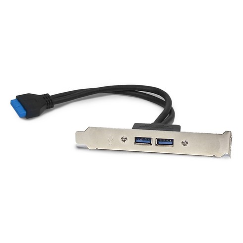 /NEXT-U30-BR2P/USB3.0 2포트 20핀 확장 브라켓 30cm/메인보드 내장 USB3.0 20핀 포트 연결/LP가이드 기본제공/5Gbps 전송속도, 1개