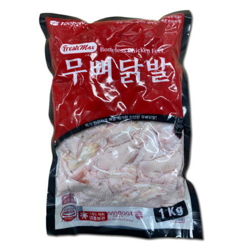 무뼈닭발1kg - 푸드맥스 닭발 원료 무뼈닭발, 1kg, 1개