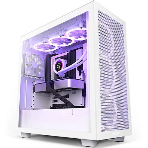 nzxt케이스 - NZXT H7 Flow Matte White 미들타워 케이스, 선택하세요