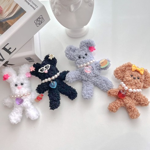 모루 인형 키링 4개 올인원 키트 diy 공예 취미 재료 미술키트, 모루 인형 키링 4개 올인원 키트 Bset