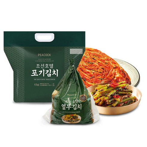 조선호텔김치 - 피코크 조선호텔 포기김치4kg+열무김치1.5kg, 1세트, 5.5kg