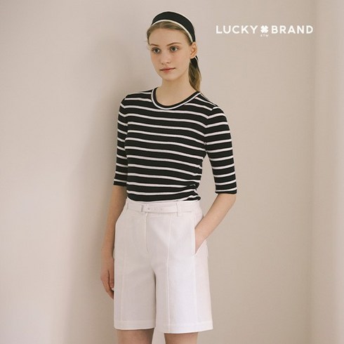 [Lucky Brand] 럭키브랜드 24SS 프렌치 린넨 혼방 벨티드 쇼츠