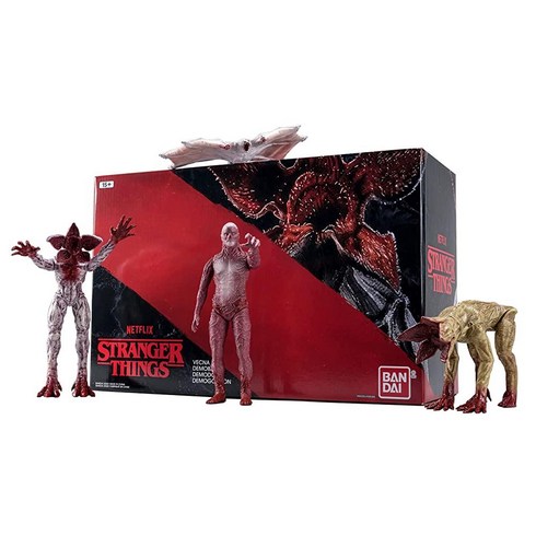 Bandai 기묘한 이야기 야광 데모고르곤 17.8cm(7인치) 피규어 185587, Amazon 독점 - 블러디 버전. 4팩