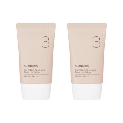 넘버즈인 3번 도자기결 파데스킵 톤업베이지 SPF50+ PA++++ 50ml, 35ml, 2개