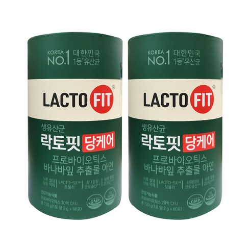 종근당건강 락토핏 당케어 PBS 유산균, 120g, 2개