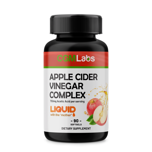 CGM Labs 애플 사이다 비니거 ACV Liquid Apple Cider Vinegar with Mother 유기농 사과초모식초 90 연질캡슐, 1개, 90캡슐