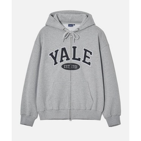 YALE 예일 회색 후드집업 2 TONE ARCH HOODIE ZIP-UP