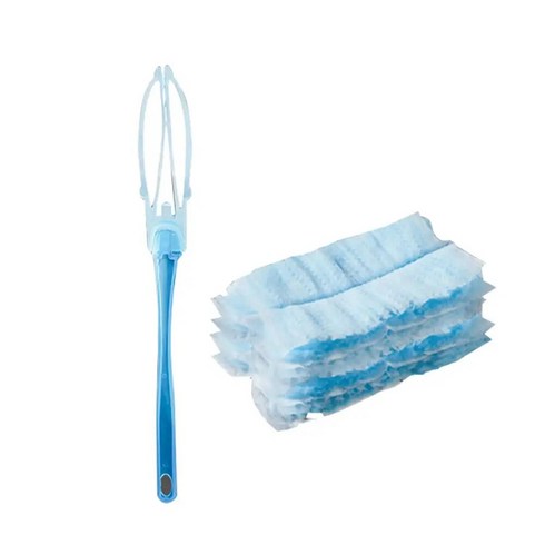 일회용 마이크로 화이버 먼지 떨이 브러시 휴대용 손 먼지 떨이 가정용 먼지 브러시 에어컨 자동차 가구 청소 도구, 손잡이 1개 머리 3개