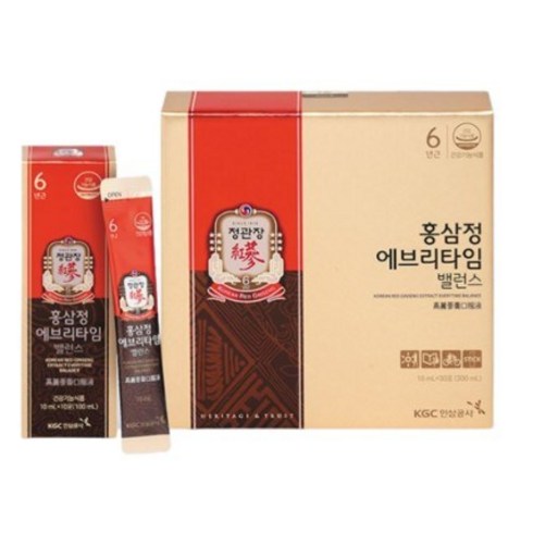 정관장 홍삼정 에브리타임 밸런스 30포 2박스(총60포), 2개, 300ml