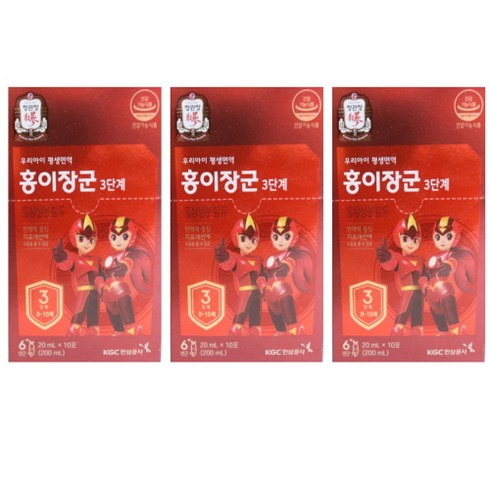 정관장 홍삼정 홍이장군 3단계 20ml x 30포, 600ml, 1개