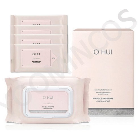오휘 미라클 모이스처 클렌징시트 60매+40매 100매, 1개